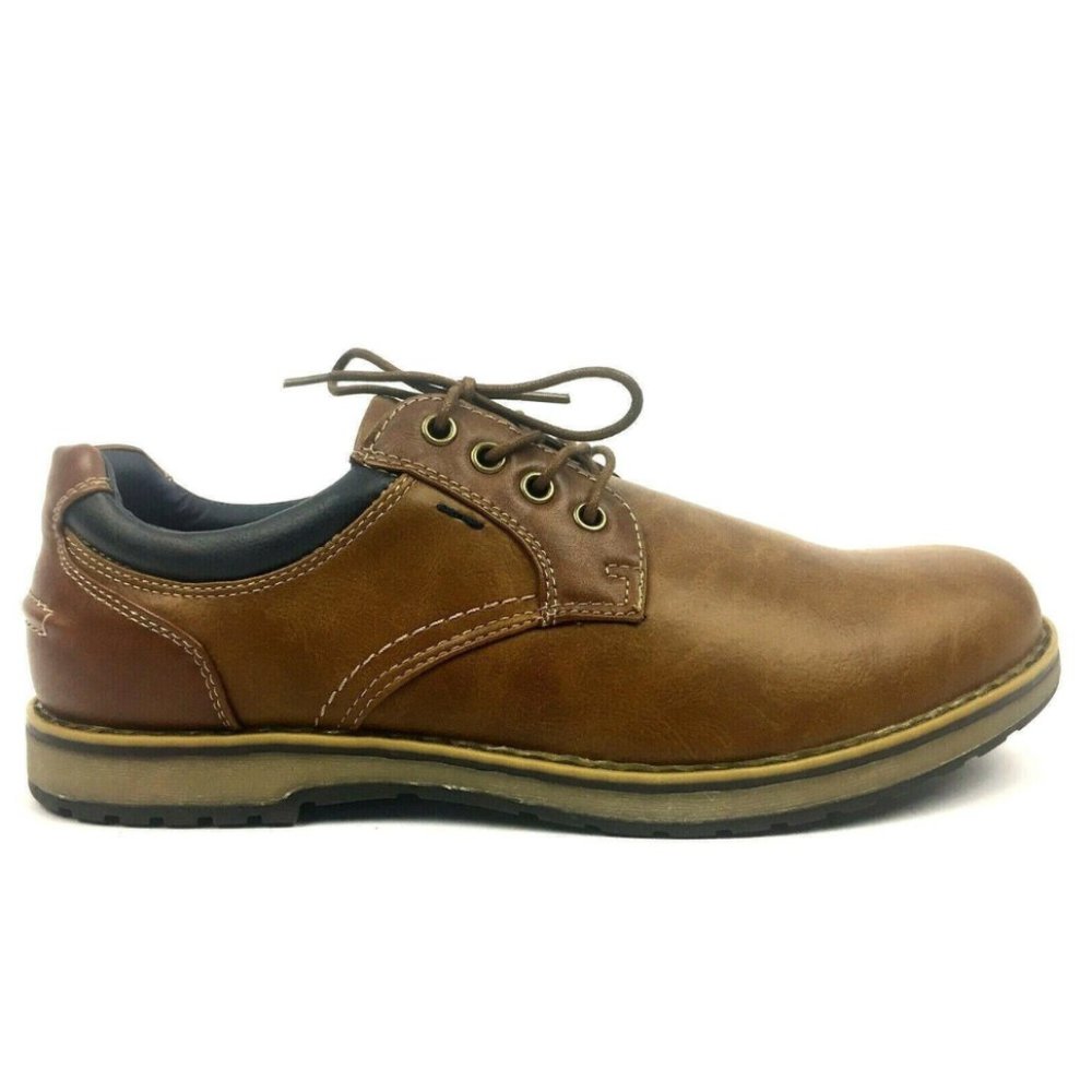 IZOD Men's Casual Shoes Comfort Memory Foam Cal Oxford Lace Up Brown New in Box
